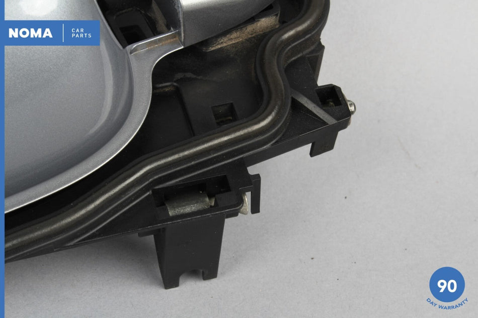 04-07 BMW 530i E60 Front Right Side Exterior Door Handle Bezel Silver Gray OEM