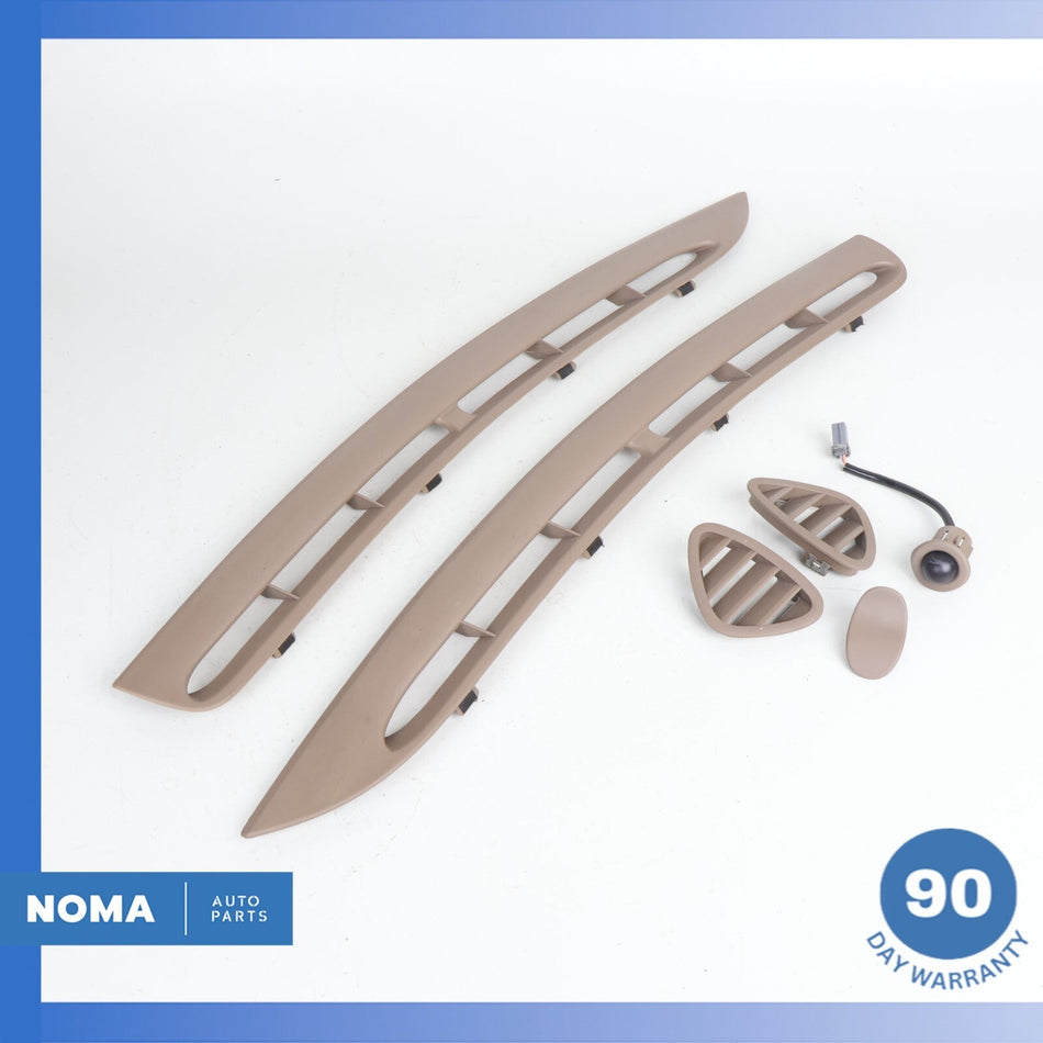 97-06 Jaguar X100 XK8 XKR Dash Windshield Air Vent Grill Grille Set Beige OEM