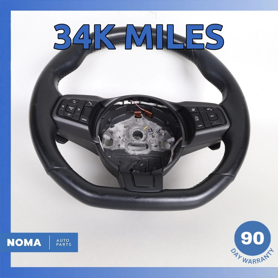 14-20 Jaguar X152 F-Type Sport Steering Wheel w/ Paddle Shifters Black OEM 34k