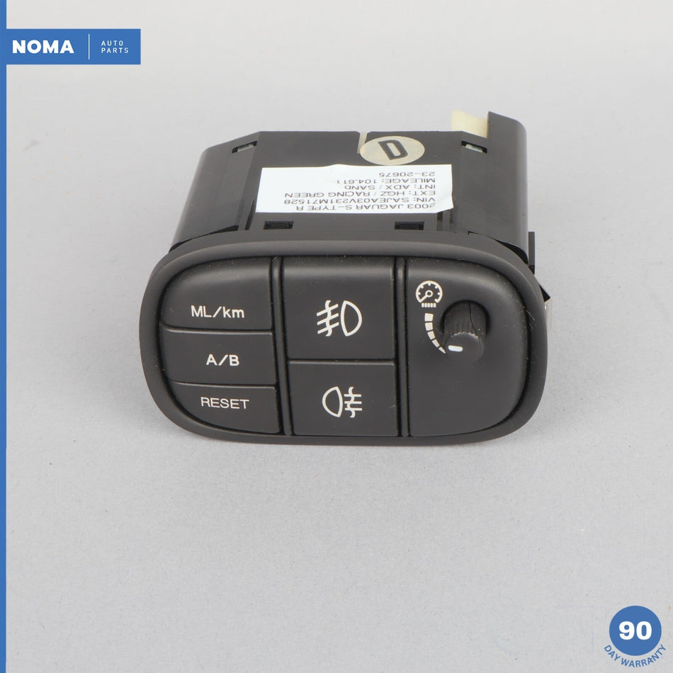 03-08 Jaguar  S-Type R X202 Dashboard Fog Light Dimmer Trip Reset Switch OEM