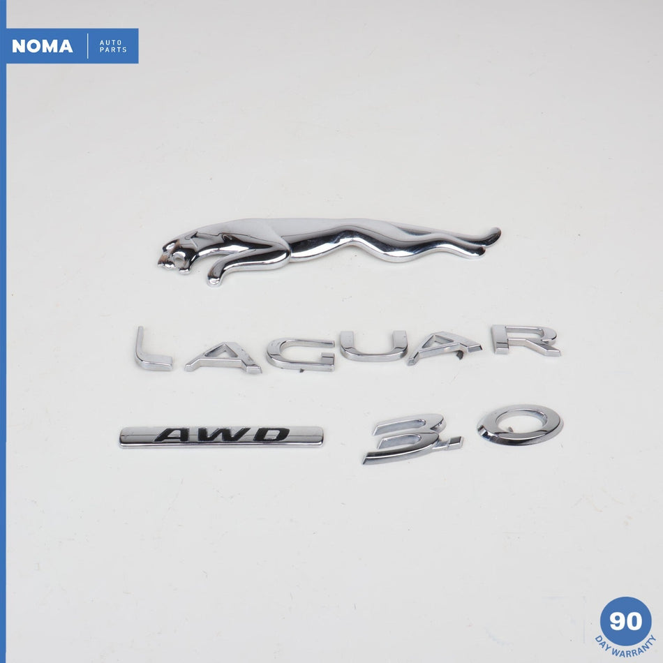14-19 Jaguar XJL X351 3.0L AWD Rear Trunk Emblem Logo Badge Set AW93431C39GA OEM