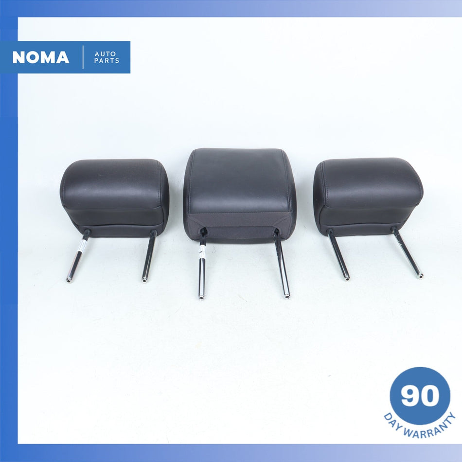 12-15 Jaguar X250 XF XFR Rear Seat Headrest Head Rest Set of 3 Black OEM