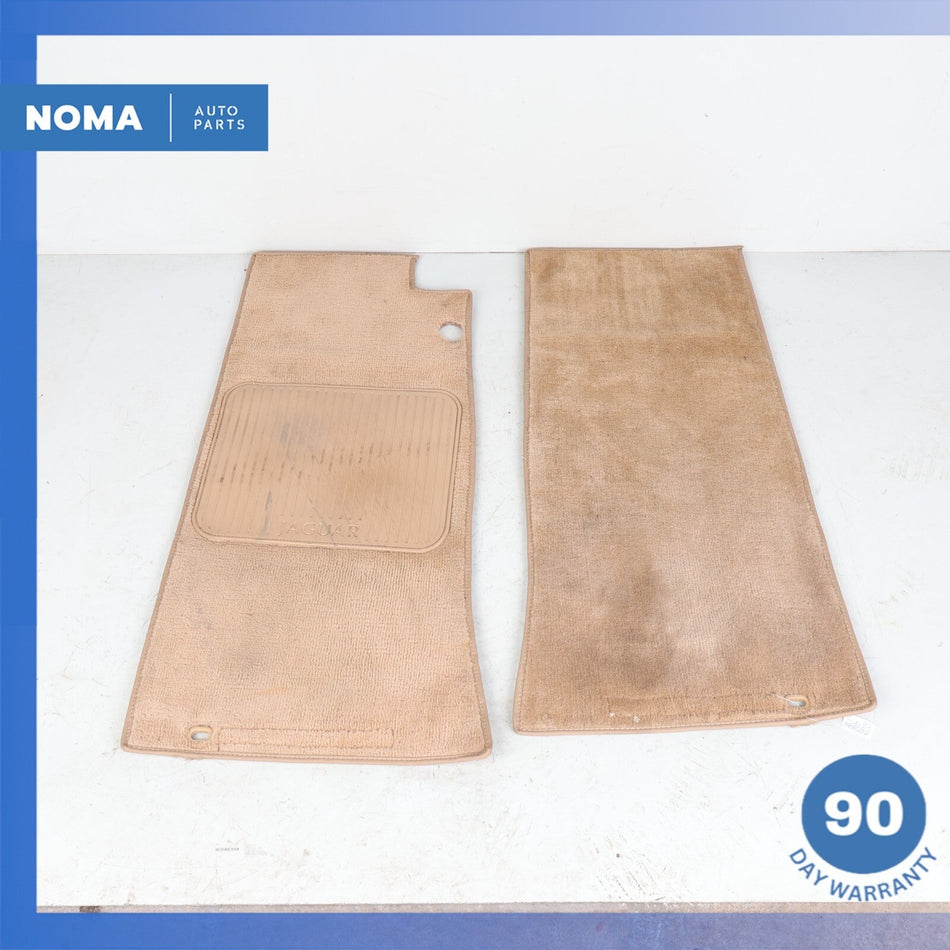 92-94 Jaguar XJ40 XJ6 Front Left & Right Floor Carpet Mat Set of 2 Beige OEM