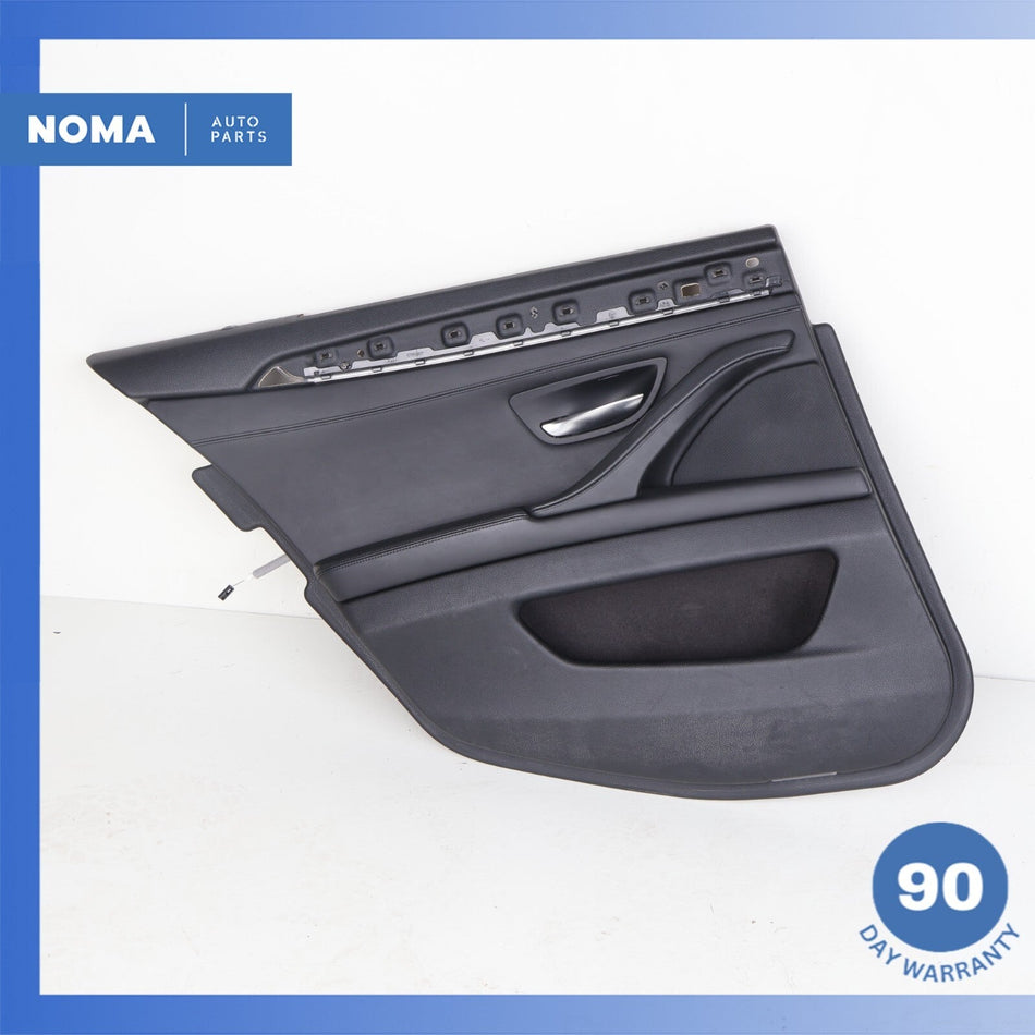 11-16 BMW F10 550i 535i Rear Left Interior Door Panel Assembly Nappa Black OEM