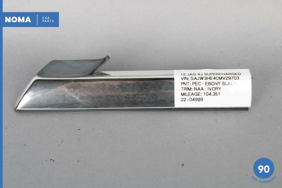 10-18 Jaguar XJ XJL X351 Front Left Driver Side Door Reveal Molding Chrome OEM