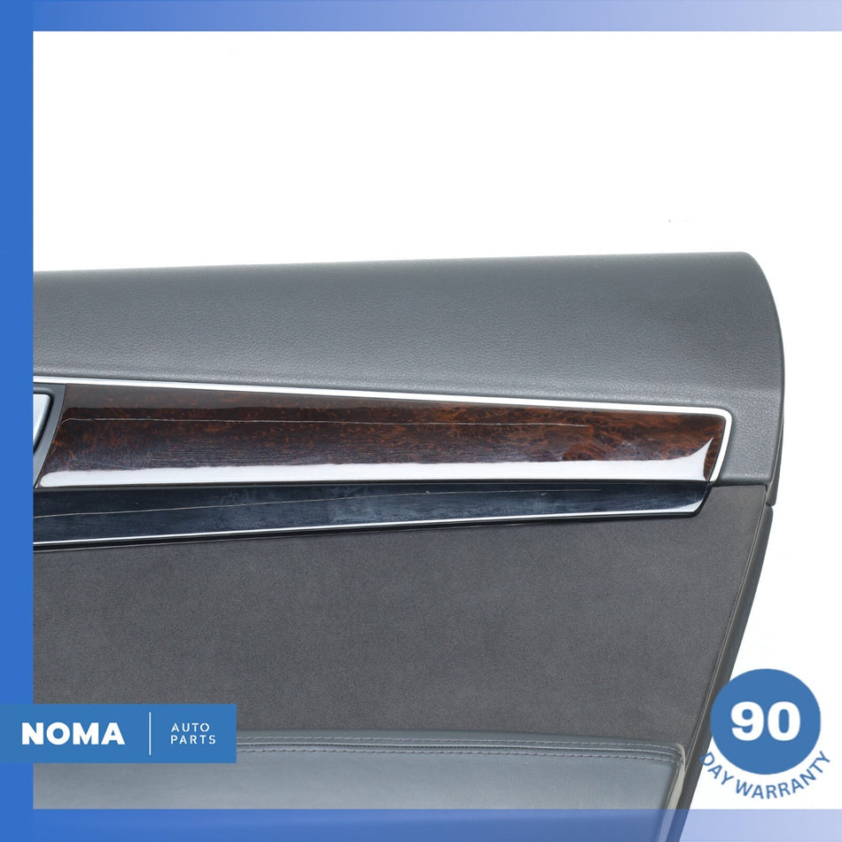 11-18 Audi D4 A8L LWB Rear Right Side Interior Door Panel Trim Black Suede OEM