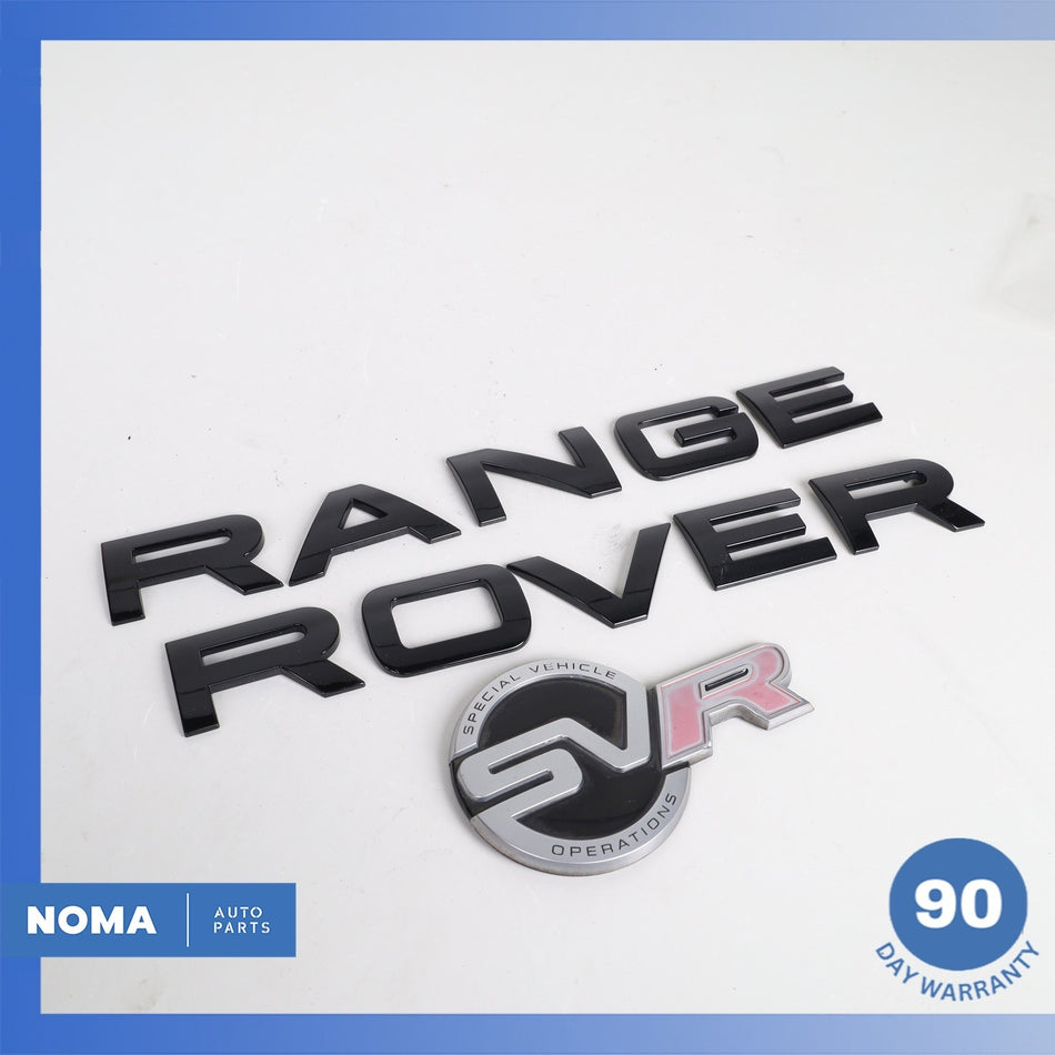 15-17 LR Range Rover Sport SVR L494 Trunk Logo Emblem Badge Set OEM