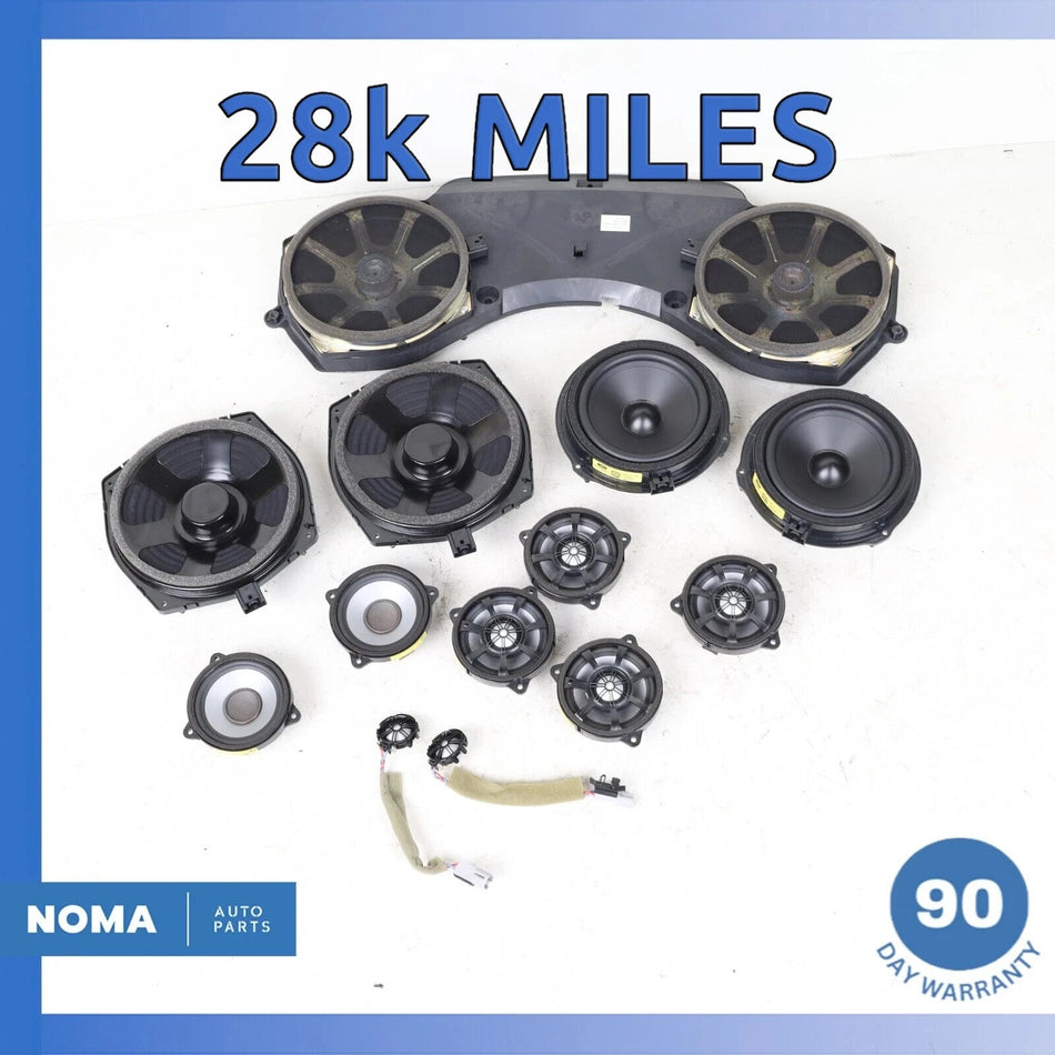 10-19 Jaguar X351 XJL XJR Front & Rear 1200W Premium Speaker Set OEM 28k