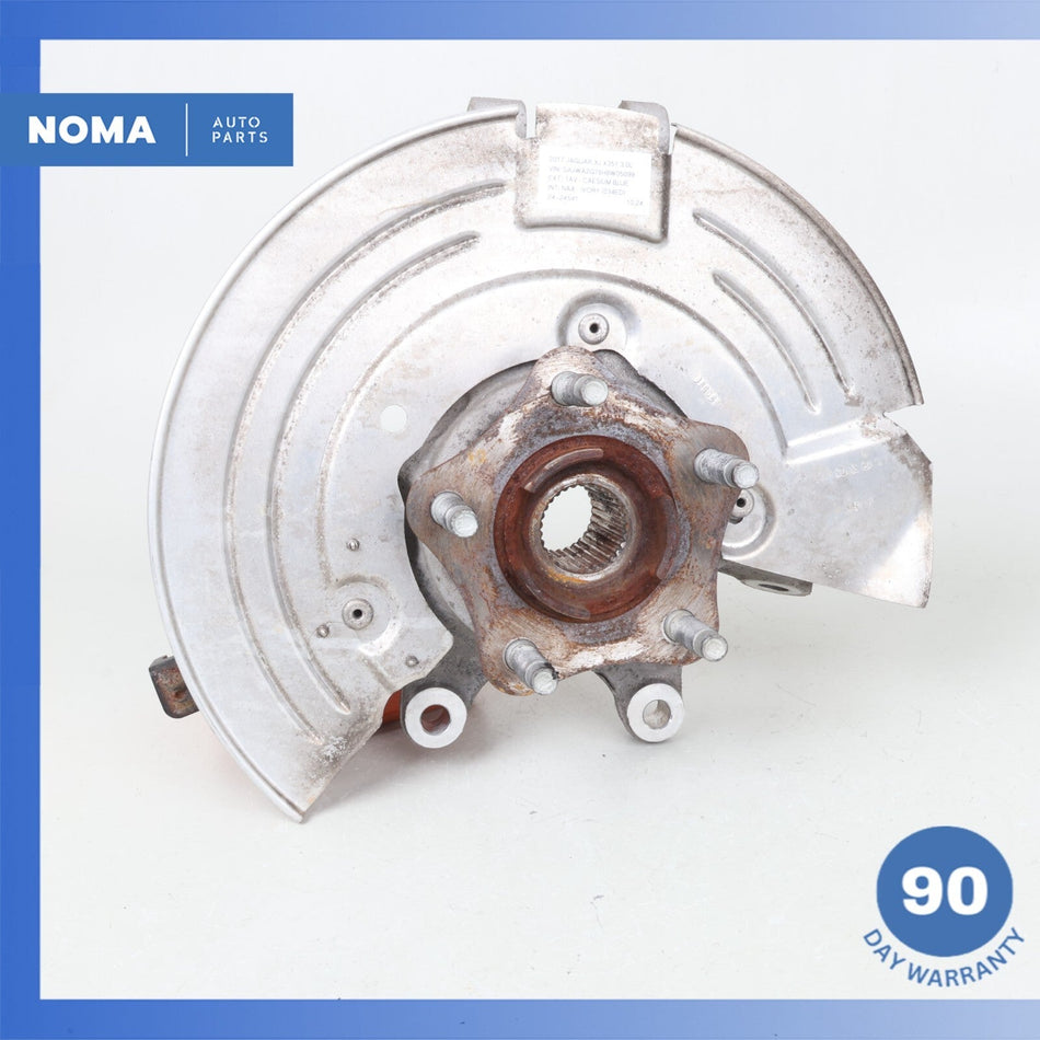 09-19 Jaguar X351 XJL XK XF Rear Left Side Spindle Knuckle Hub w/ Shield OEM