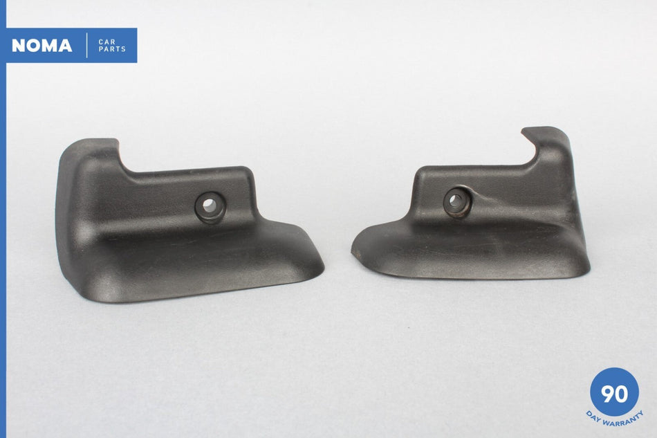 02-08 Jaguar X-Type X400 Front Left & Right Inner Seat Rail Cover Set Black OEM