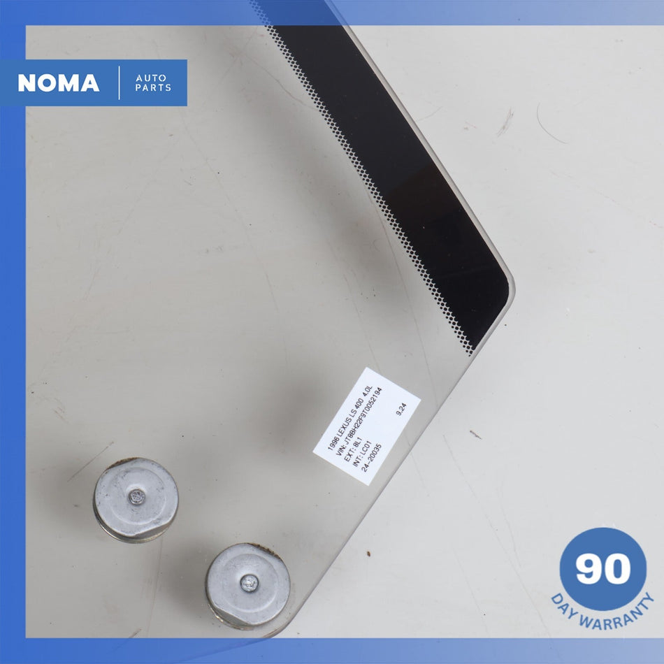 95-97 Lexus UCF20 LS400 Rear Right Passenger Door Window Glass 6810350100 OEM