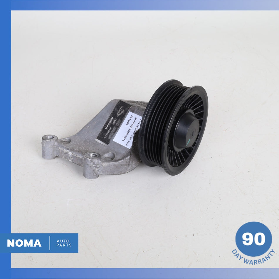 2014 Jaguar X152 F-Type Engine Lower Belt Idler Pulley Bracket w/ Pulley OEM
