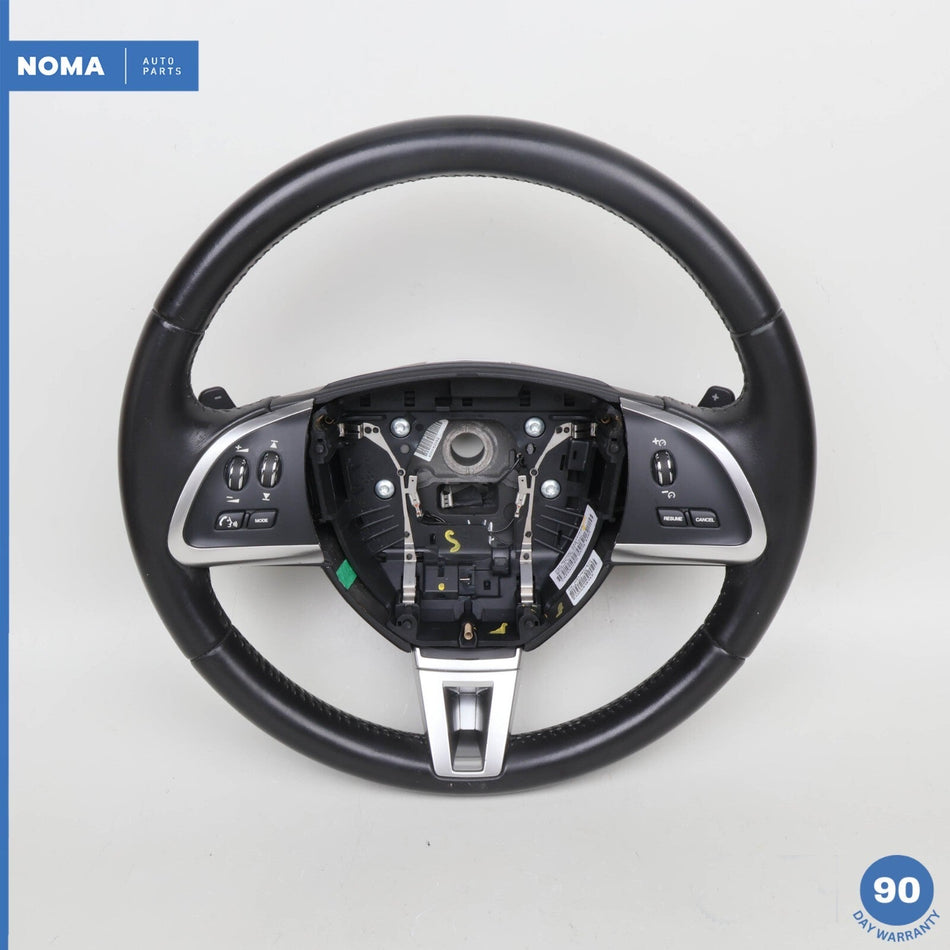 12-15 Jaguar X250 XF XFR Steering Wheel w/ Paddle Shifters Black CX233L598AB OEM
