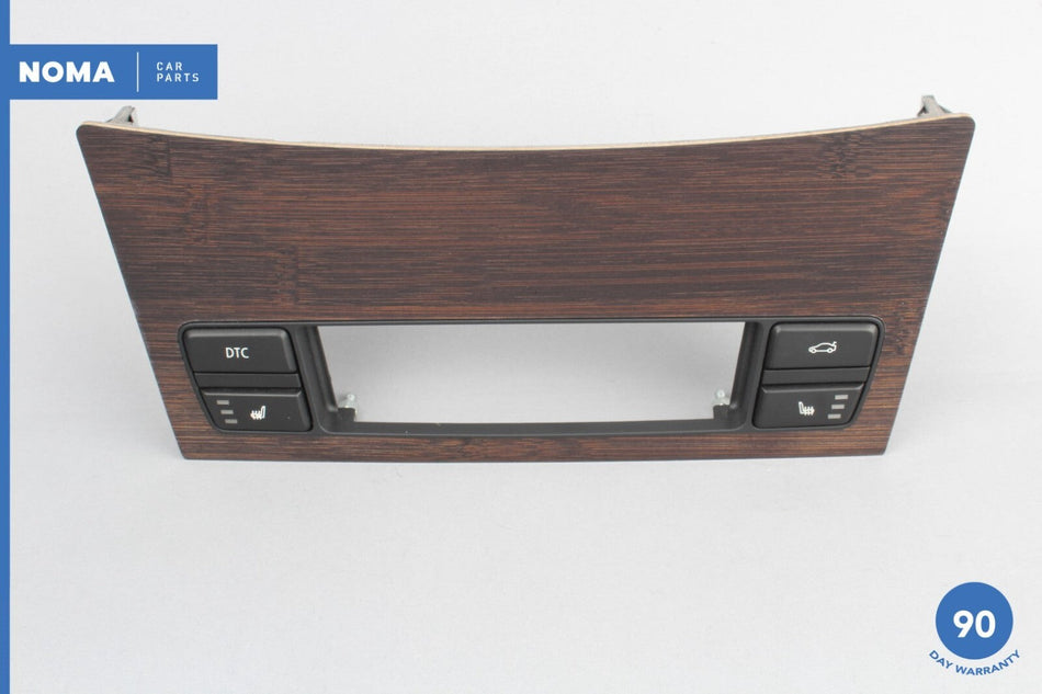 04-10 BMW E60 E61 Center Dash Seat Heating DTC PDC Button w/ Wood Molding OEM