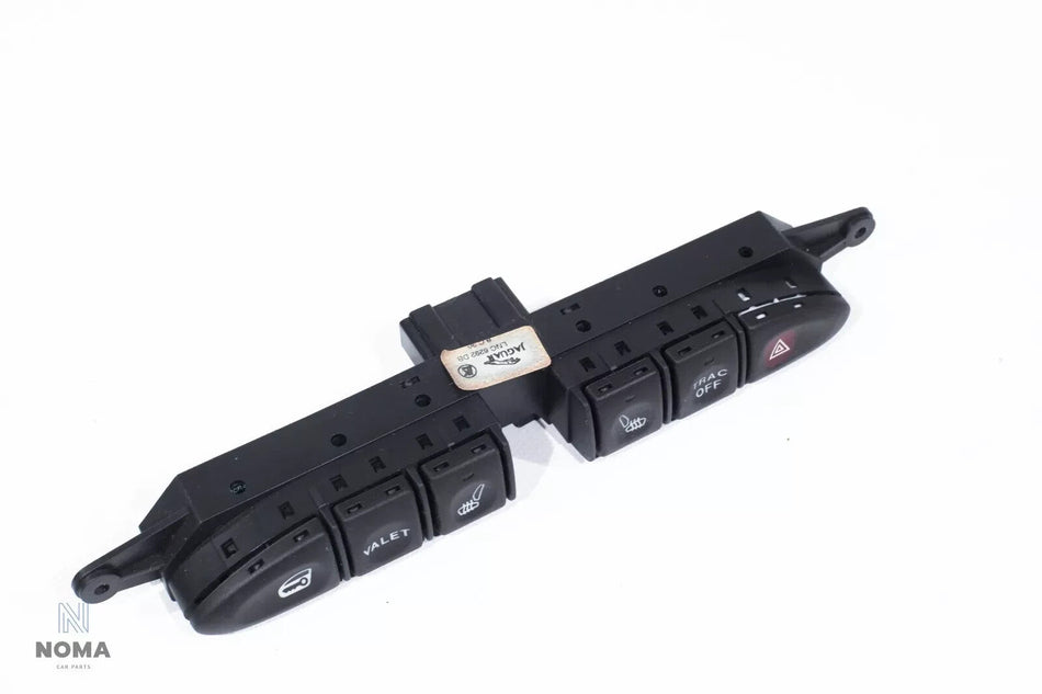 98-03 Jaguar X308 XJ8 Lock Valet Traction Hazard Heated Seat Switch Panel OEM