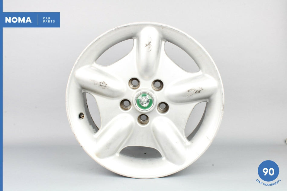 97-02 Jaguar XK8 X100 8Jx17 R17 5 Spoke Alloy Wheel Rim w/ Logo MJA6116AB OEM