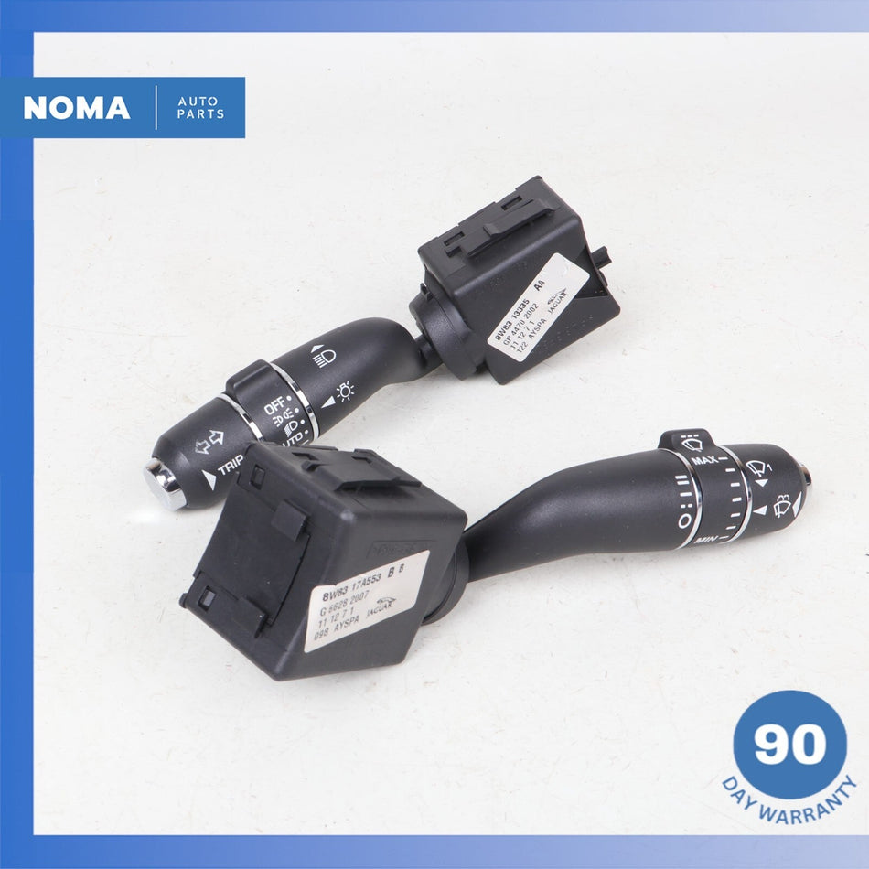 10-22 Jaguar X250 XF F-Type Headlight Turn Signal Wiper Control Switch Set OEM