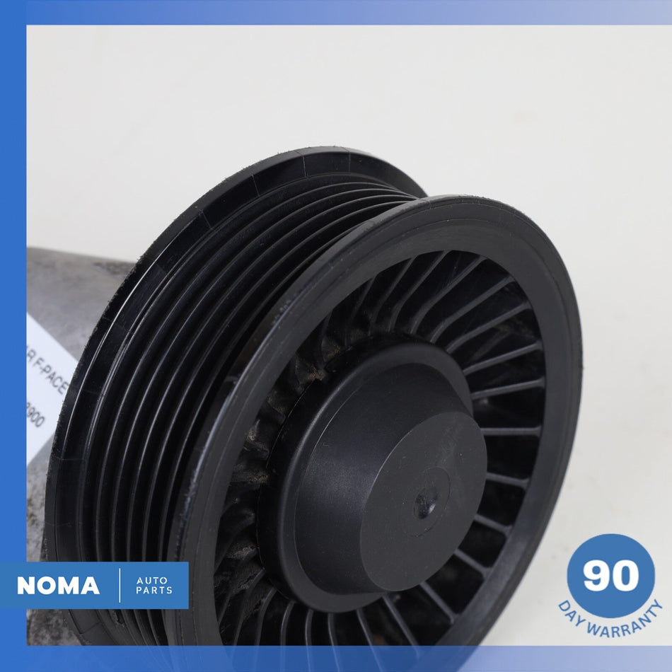 2019 Jaguar X761 F-Pace Engine Lower Belt Idler Pulley Bracket w/ Pulley OEM