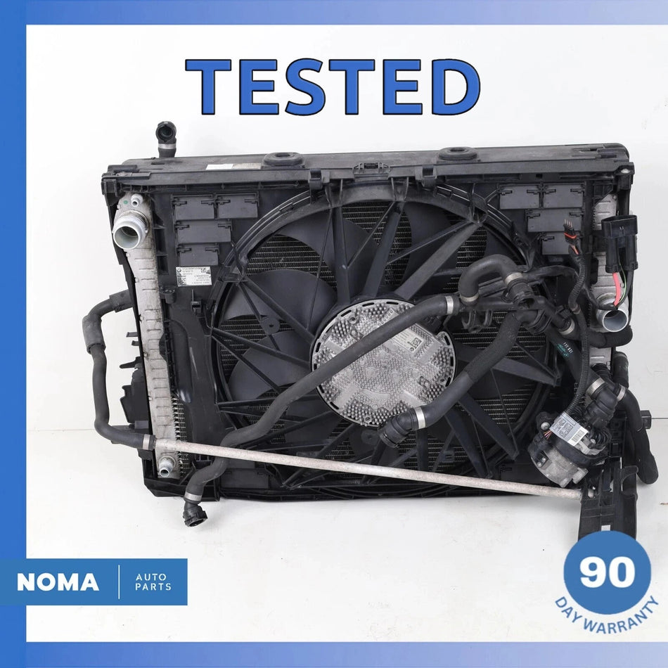 10-19 BMW F10 550i 650i Radiator AC Condenser Auxiliary Cooler Fan Assembly OEM