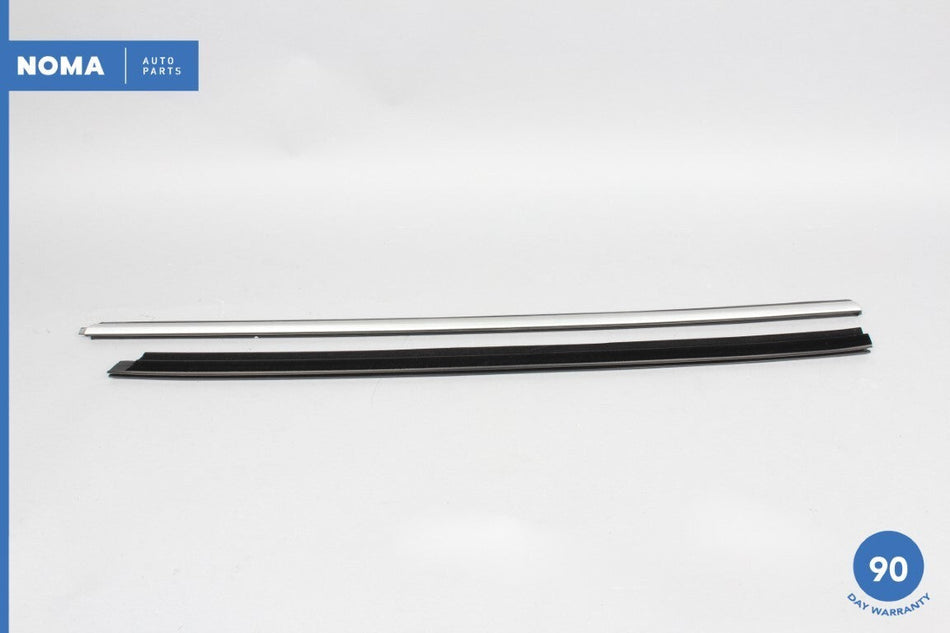 07-09 Jaguar XKR XK X150 Coupe Left Driver Door Window Seal & Molding Silver OEM