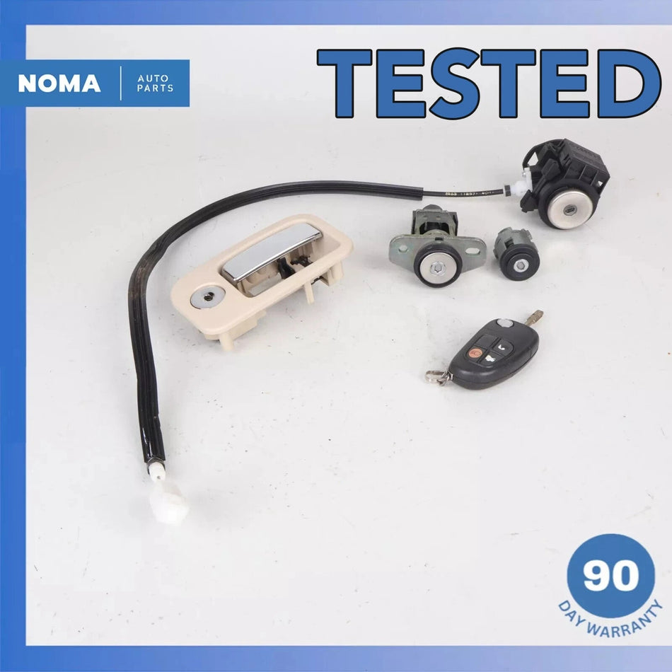 00-04 Jaguar X204 S-Type Ignition Lock Glove Box Handle Set w/ Key Fob OEM