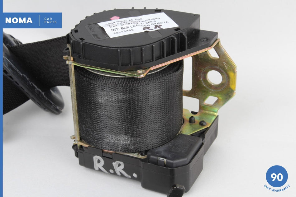 01-06 BMW X5 E53 Rear Right Passenger Side Seat Belt Retractor Black 7051518 OEM