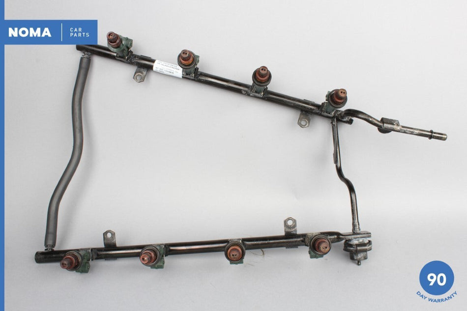 00-02 Jaguar XK8 X100 4.0L N/A AJ27 Gas Fuel Rail Line Assembly w/ Injectors OEM