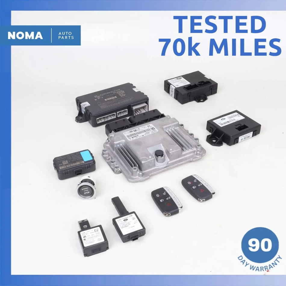 12-15 LR Range Rover Evoque L538 ECU Computer Modules Set w/ Keys OEM 70k