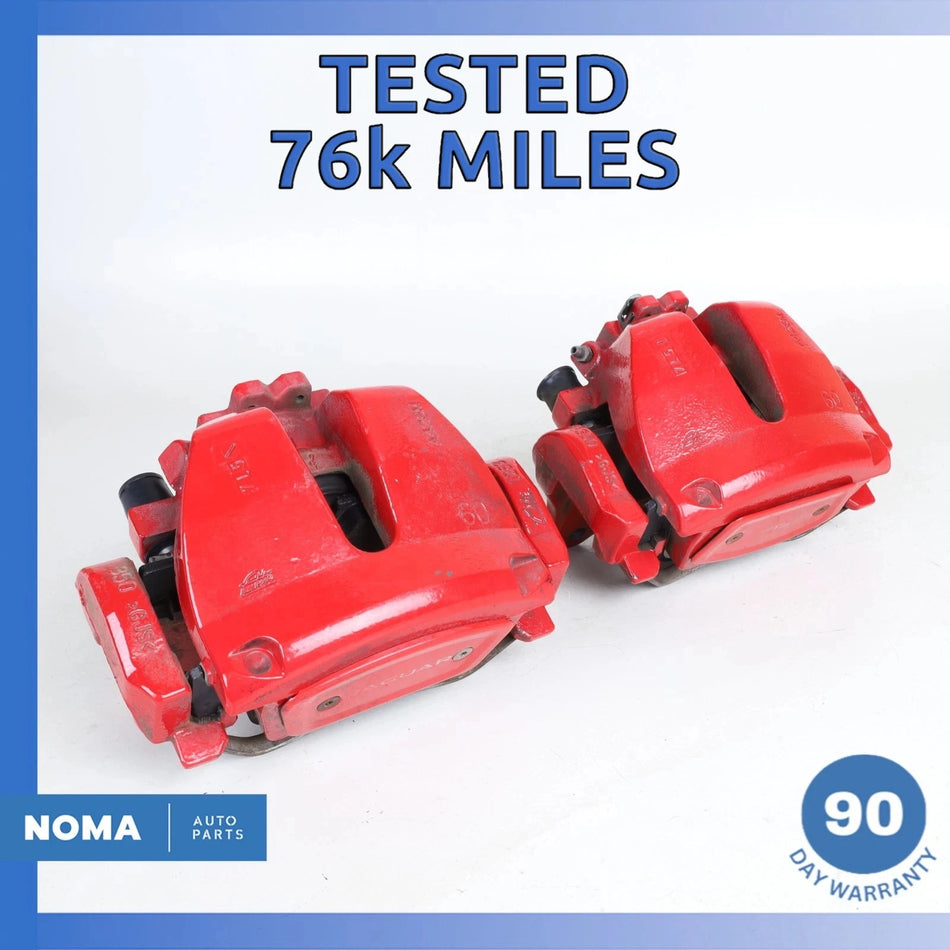 16-20 Jaguar X761 F-Pace Front Left & Right Brake Caliper Set of 2 Red OEM 76k
