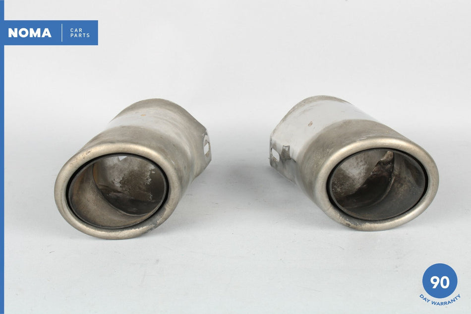 04-07 Jaguar X350 XJ8 VanderPlas Rear Left Right Side Exhaust Tip Set of 2 OEM