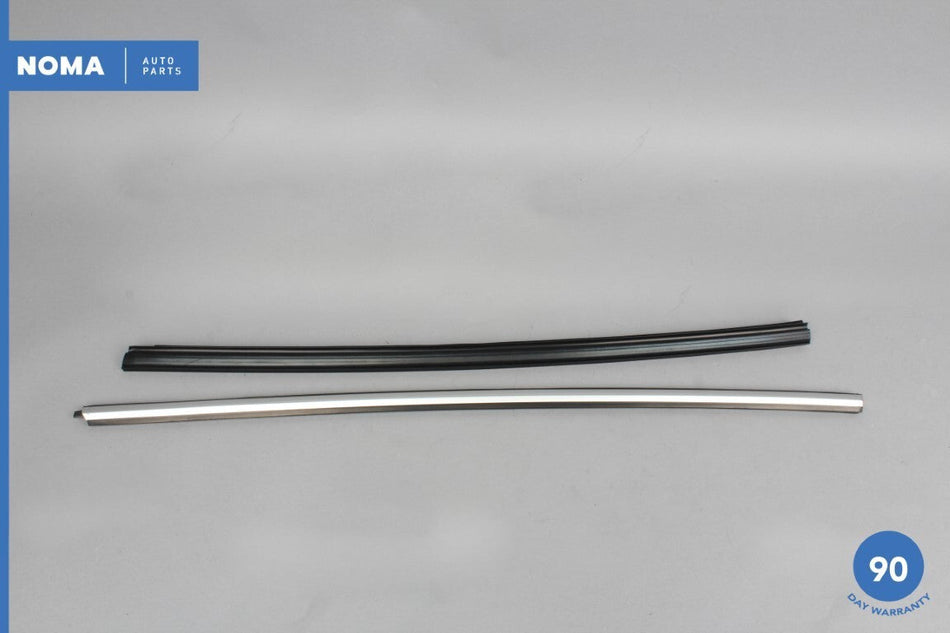 07-09 Jaguar XKR X150 Coupe Right Passenger Door Window Molding Set Silver OEM