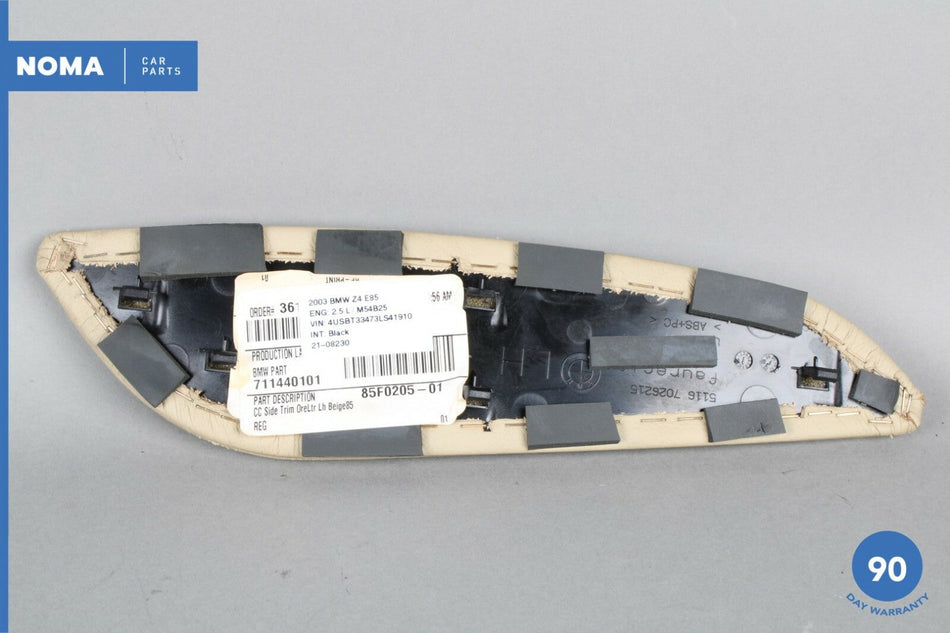 02-08 BMW Z4 E85 E86 Front Right Side Center Console Knee Bolster Trim Cover OEM