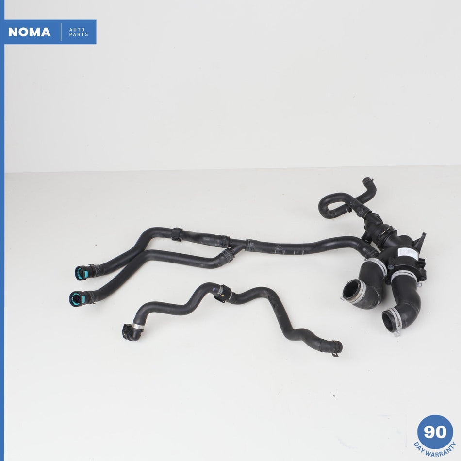 10-15 Jaguar X150 XK XKR Engine Thermostat Housing w/ Hose Set 8W938555BC OEM