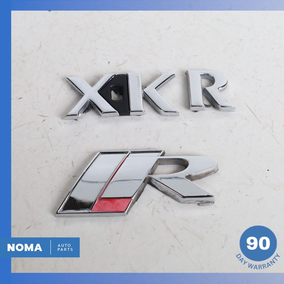 00-02  Jaguar X100 XKR Trunk Boot Lid Logo Emblem Badge Set HJB5980AB OEM