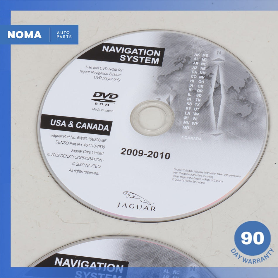 2007 Jaguar X150 XK Navigation System Disc DVD USA Canada 6W8310E898BF OEM