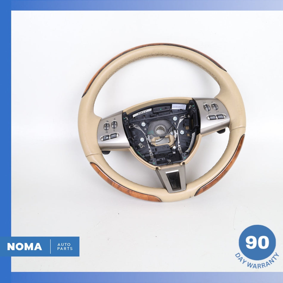 07-09 Jaguar X150 XK XKR Steering Wheel w/ Paddle Shifters Beige 6W833L598DC OEM