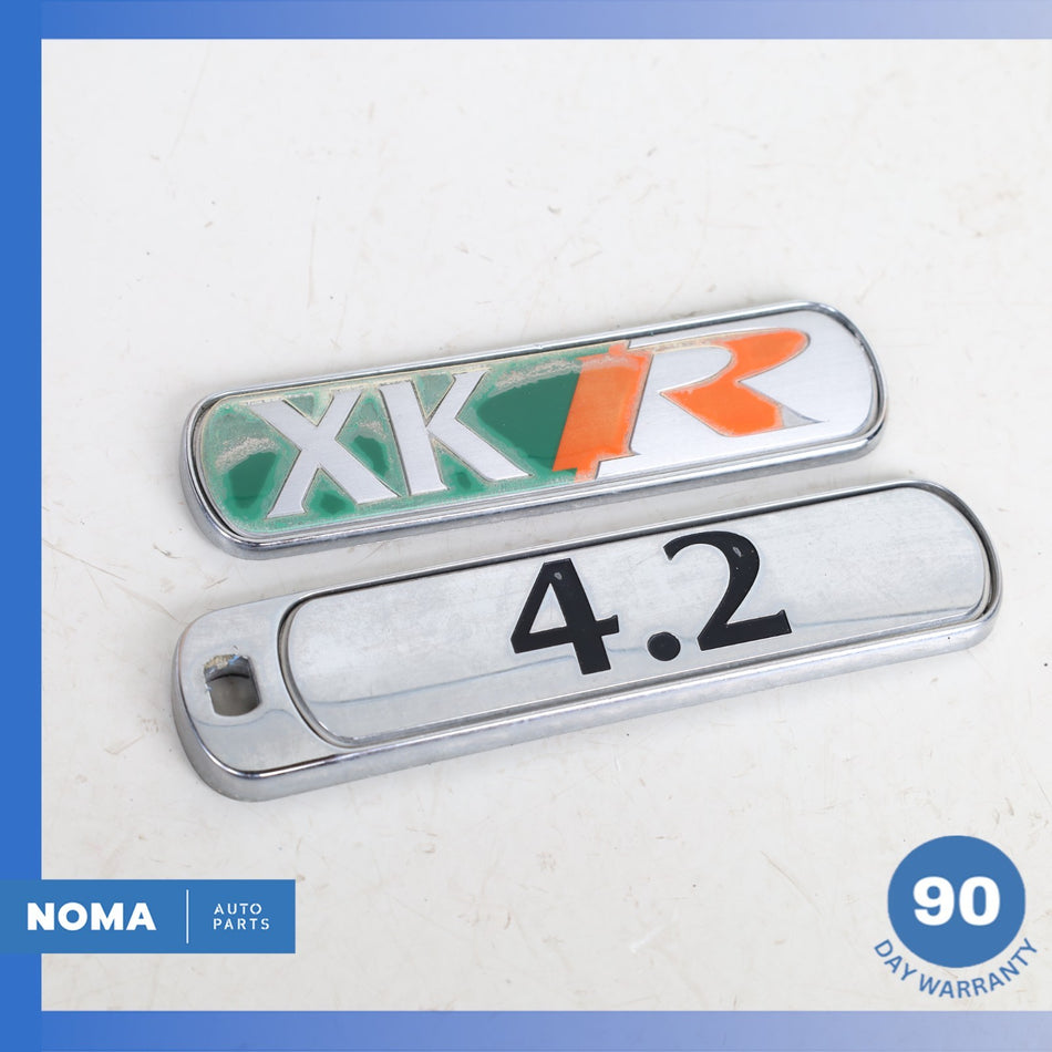 03-06 Jaguar X100 XKR Trunk Boot Lid Logo Emblem Badge Set OEM