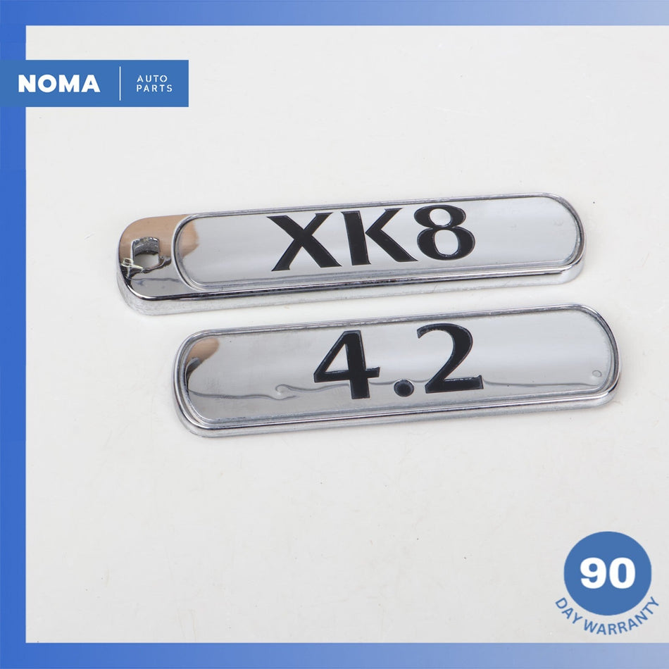 03-06 Jaguar X100 XK8 Trunk Boot Lid Logo Emblem Badge Set OEM