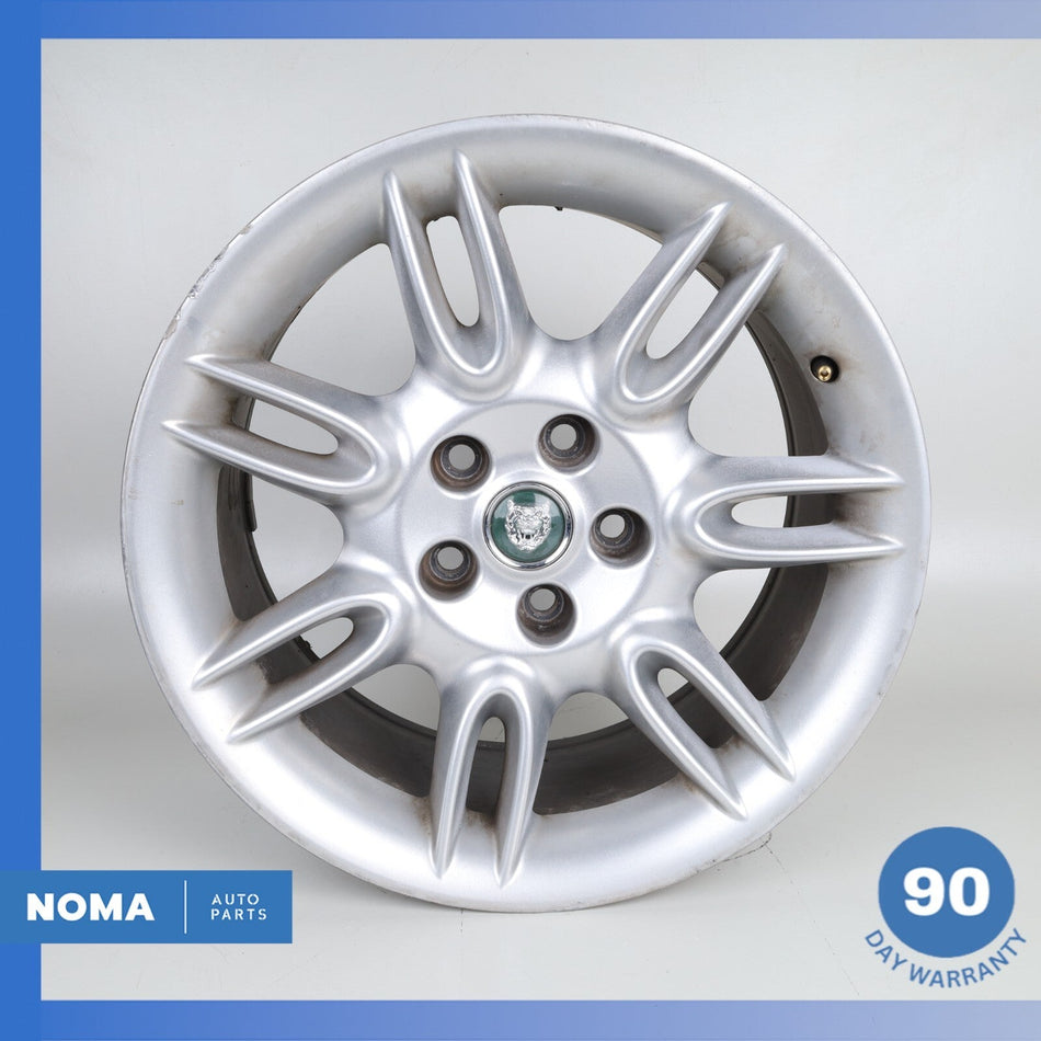 97-06 Jaguar X100 XK8 XKR Impeller 9 x 18 Rear Wheel Rim Silver MJE6118BA OEM