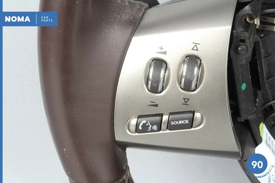 07-11 Jaguar X250 XF XK Steering Wheel w/ Switch & Paddle Shifters Brown OEM