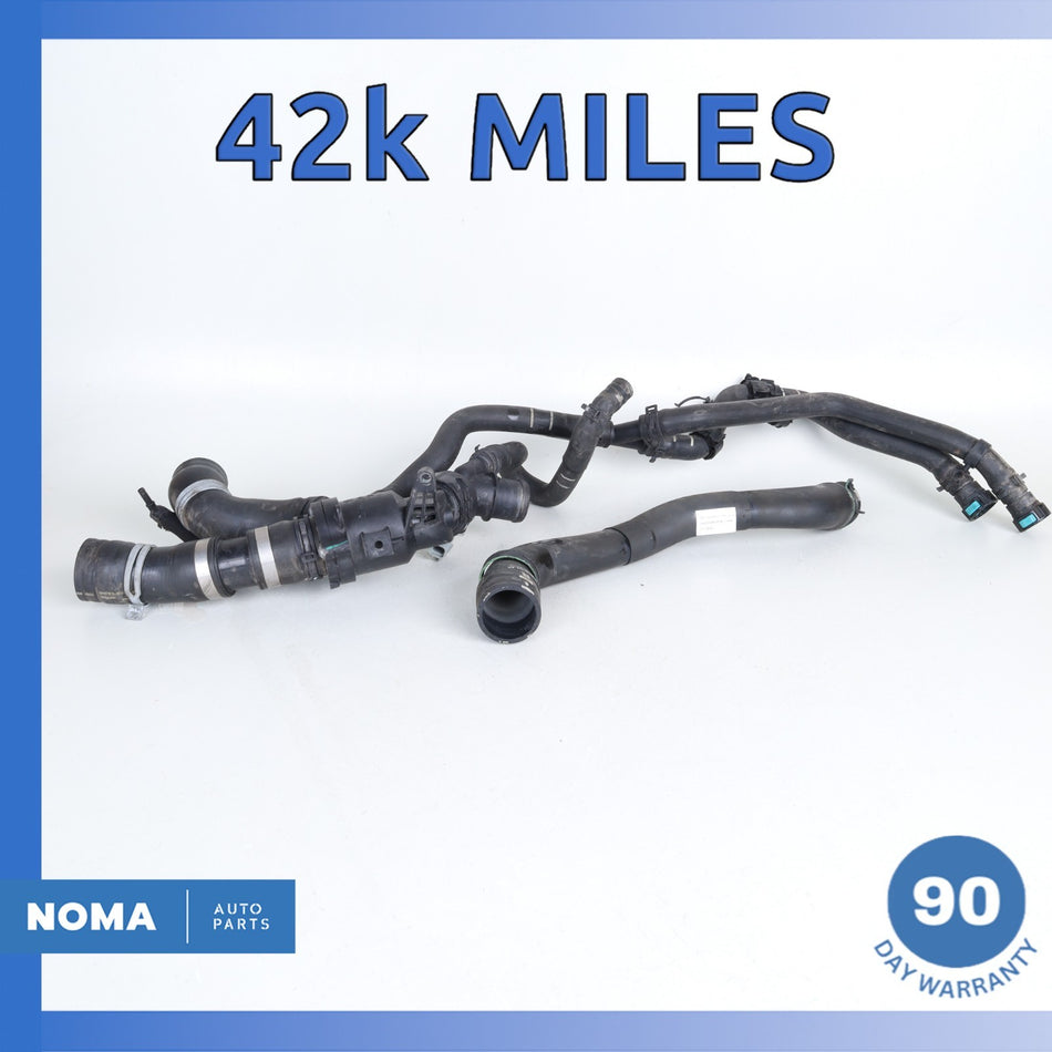 2015 Jaguar X152 F-Type Engine Thermostat Housing w/ Hoses DX238A587AB OEM 42k