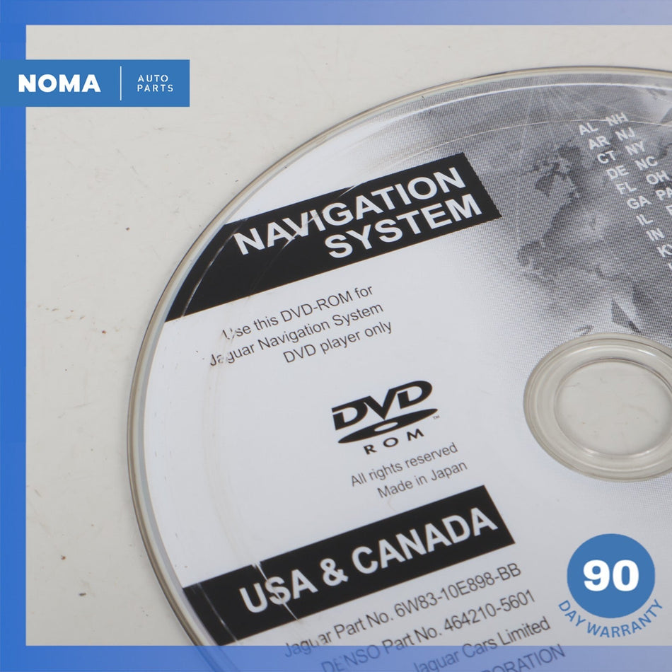 2007 Jaguar X150 XK Navigation System Disc DVD USA Canada 6W8310E898BB OEM