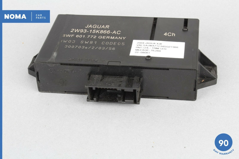 04-07 Jaguar XJ8 XJR VDP X350 PDC Park Assist Control Module 2W9315K866AC OEM