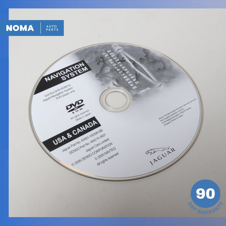 2007 Jaguar X150 XK Navigation System Disc DVD USA Canada 6W8310E898BB OEM