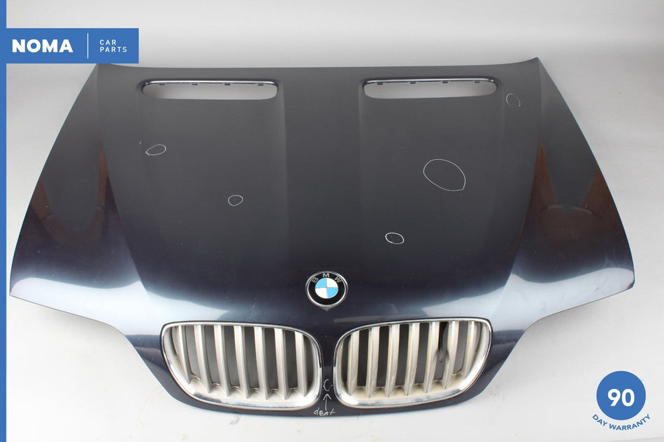 03-06 BMW X5 E53 Hood Bonnet Panel Lid w/ Radiator Grille & Logo Toledo Blau OEM
