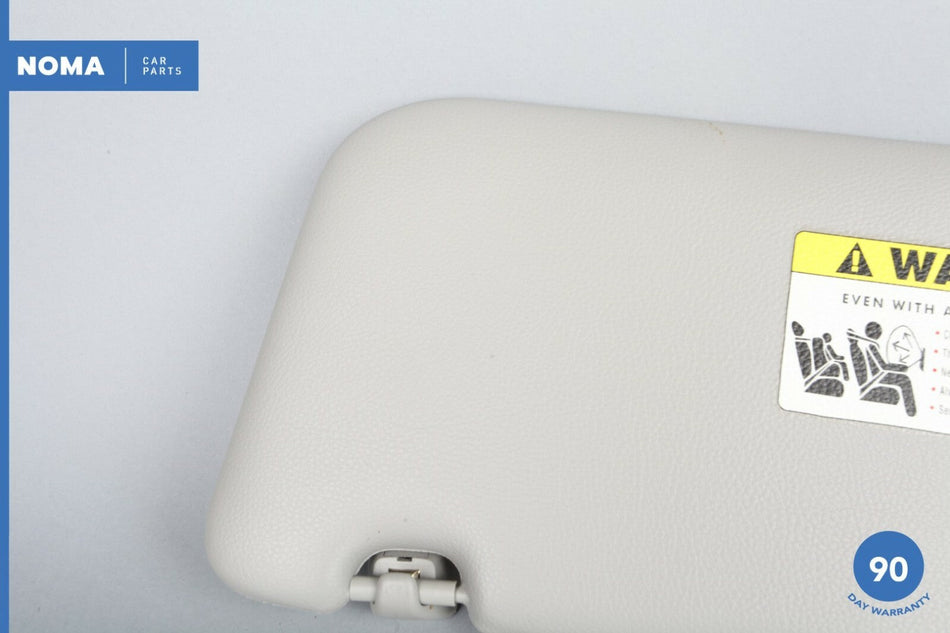 04-10 BMW 535xi E60 Right Passenger Side Sun Visor w/ Vanity Mirror Gray OEM