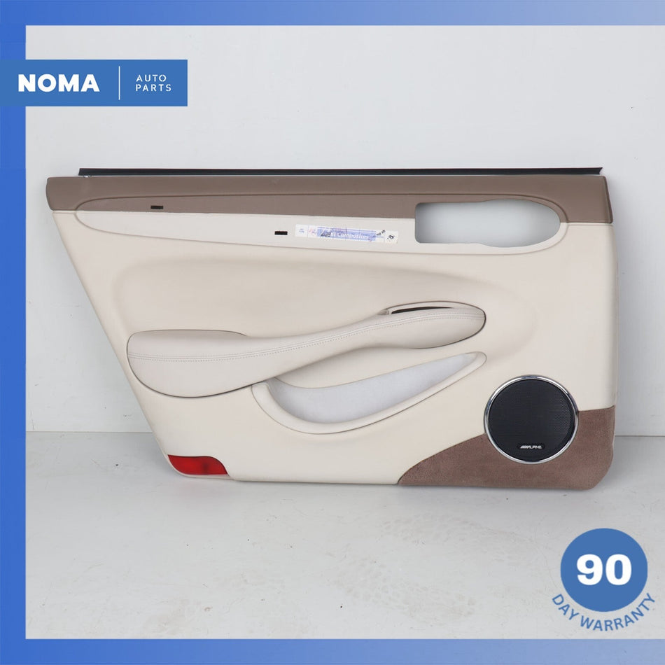 98-03 Jaguar X308 Vanden Plas Rear Left Side Interior Door Panel Trim Beige OEM