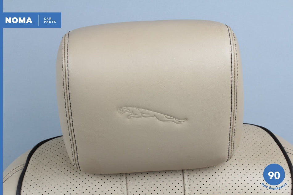 10-11 Jaguar XJ XJL Front Right Seat Upper Cushion / Perforated Leather / Cashew