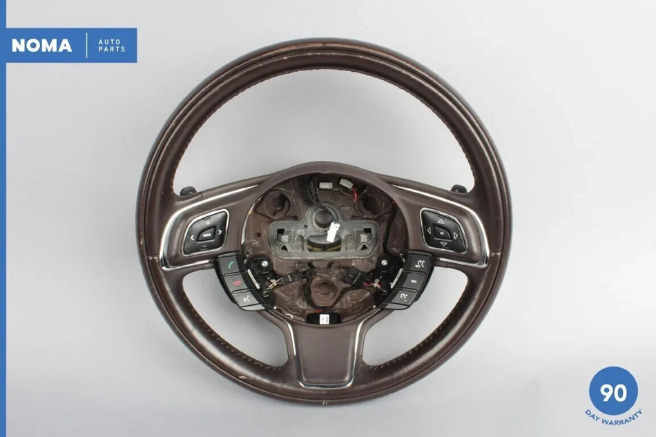 10-19 Jaguar X351 XJ XJL XJR Steering Wheel w/ Paddle Shifters Brown OEM