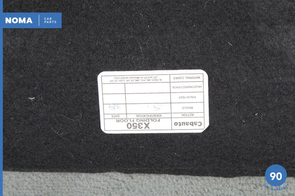 05-09 Jaguar XJ8 XJR Vanden Plas X358 Rear Trunk Floor Liner Panel Cover OEM